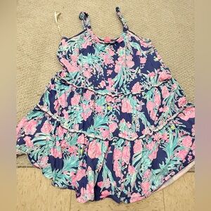 LILLY PULITZER CORSICA BLUE TOUCAN PARTY LORO SWING DRESS medium